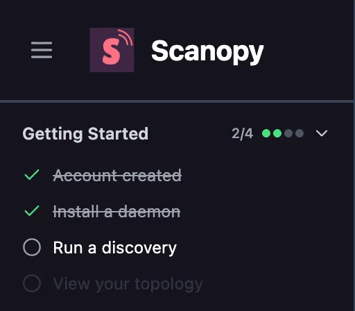 Screenshot of new onboarding checklist and homepage with empty state guidance